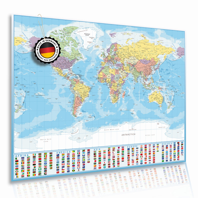 XXL Weltkarte Poster 120x85 cm