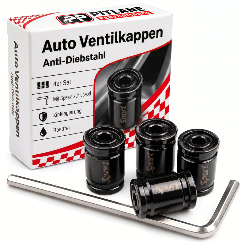 Schrader Ventilkappen NitroCaps mit Diebstahlschutz 4er Set