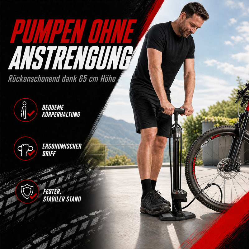 XXL Luftpumpe mit Manometer