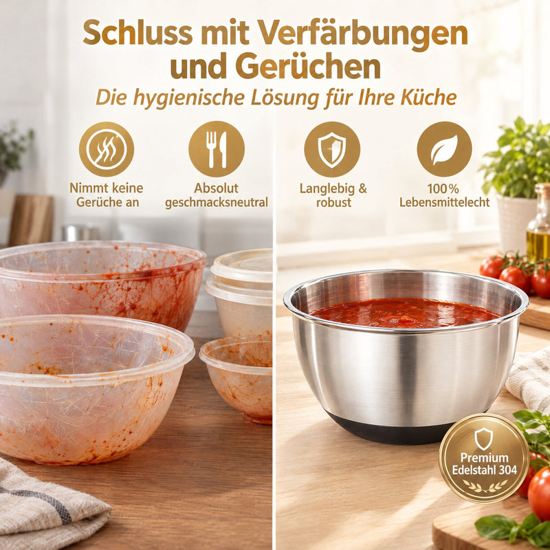 Schüssel Set aus Edelstahl mit Deckel