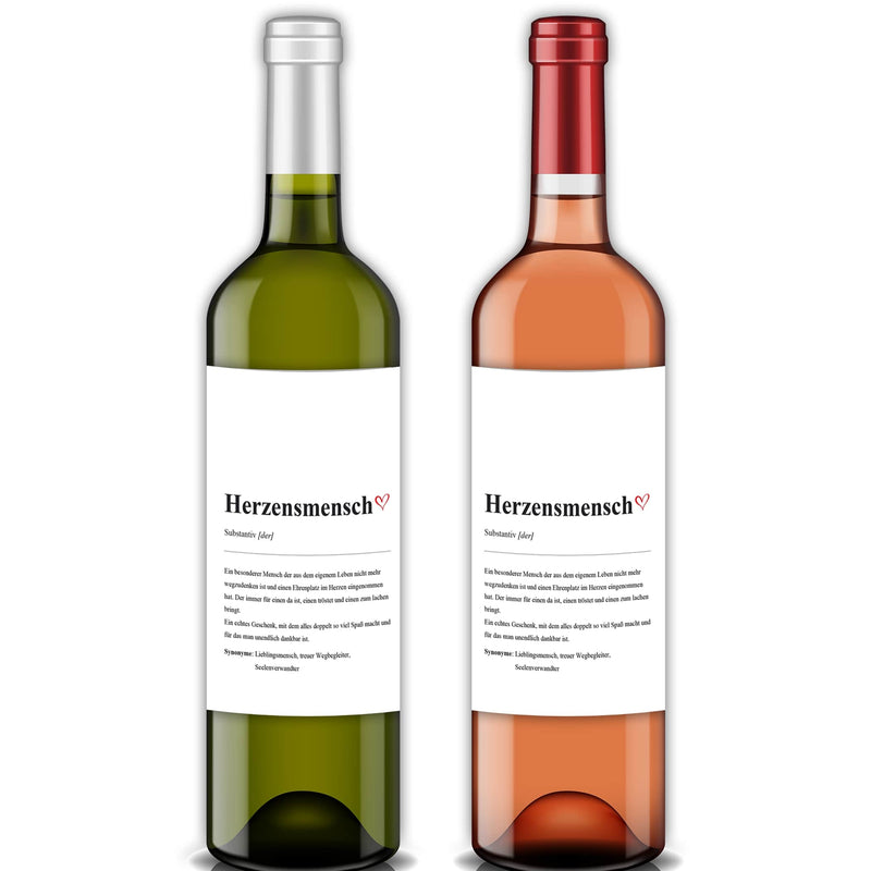 Flaschenetiketten: 2er Set Definition