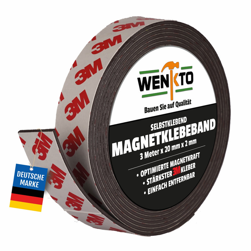 Magnet Klebeband, Länge 3 Meter, Breite 2 cm