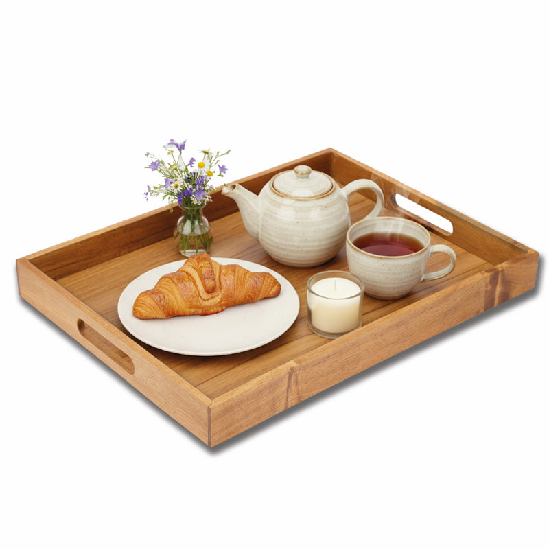 Serviertablett aus Holz 40x30x4 cm