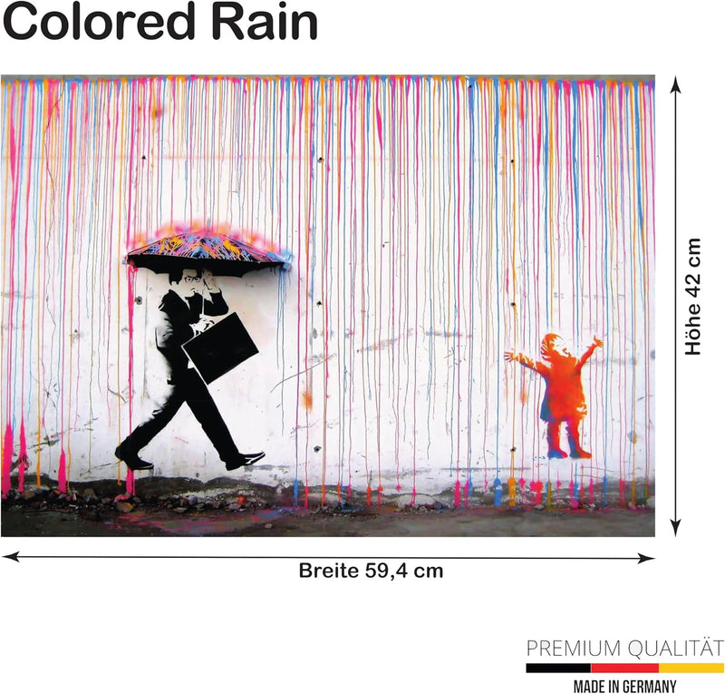 Poster Regen Kind Größe: 60 x 42 cm