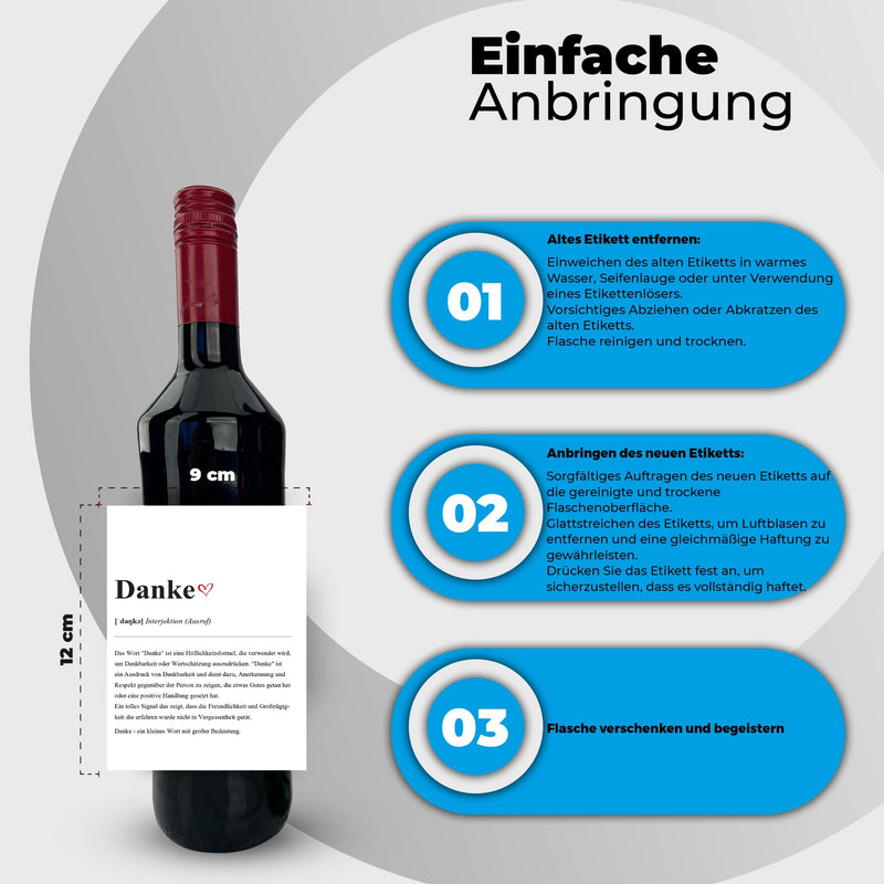 Flaschenetiketten: 2er Set Definition