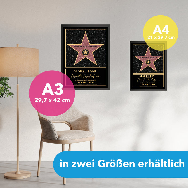 Personalisiertes Poster Star of Fame