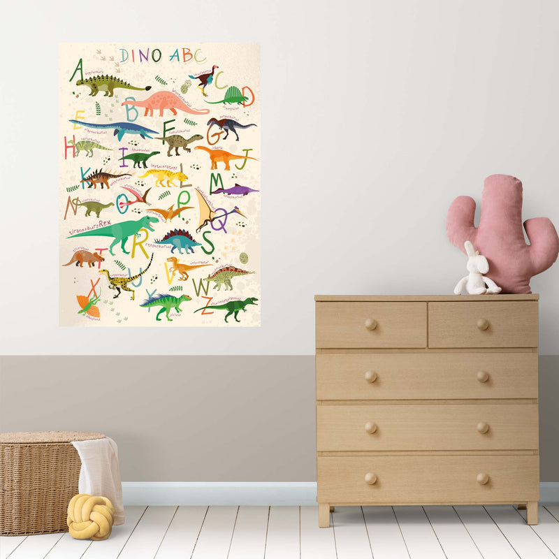 Dino ABC XXL Poster Lernposter Cartoon Größe: 60 x 42 cm