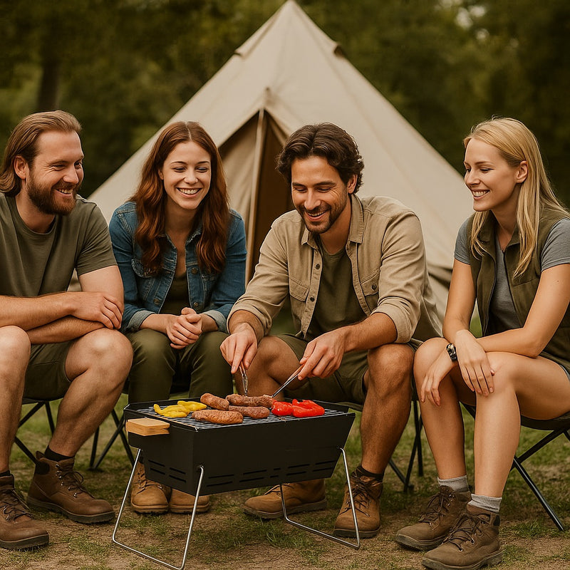 Mobiler BBQ Holzkohle Grill