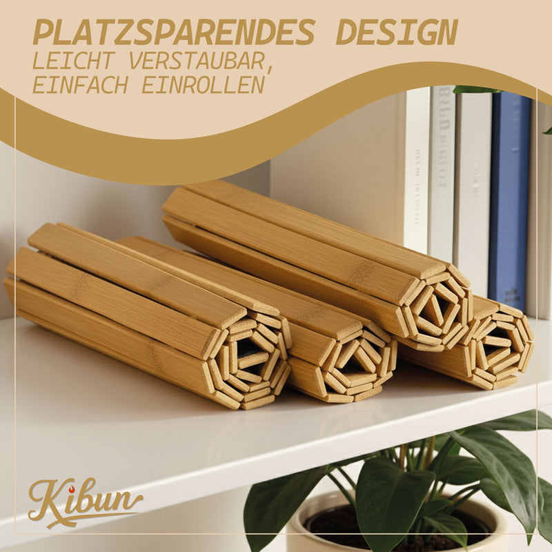 Flexible Couch-Ablage aus Bambus 63 x 37 cm