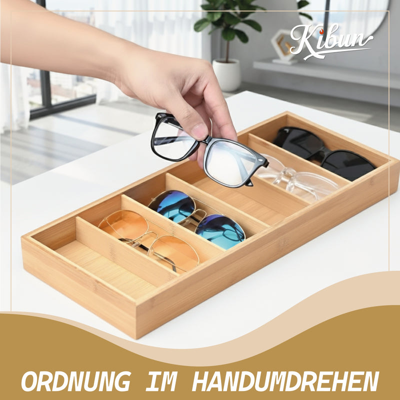 Brillen/Office Organizer aus Bambus 40 x 17 x 4 cm