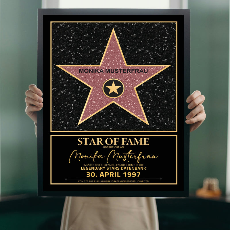 Personalisiertes Poster Star of Fame