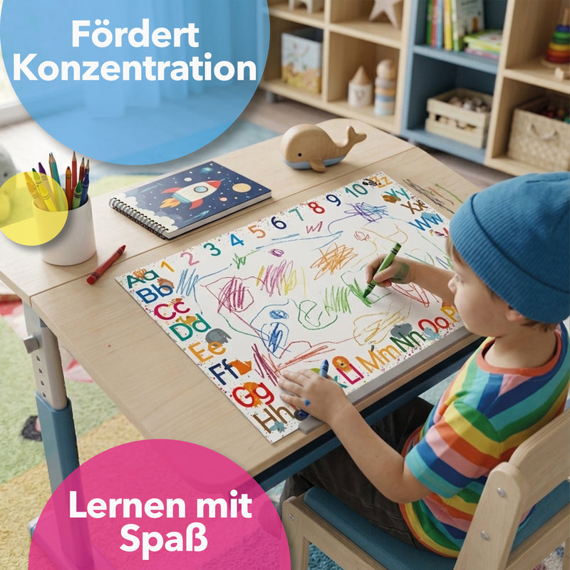 Schreibtischunterlage aus Papier Alphabet; Größe A2