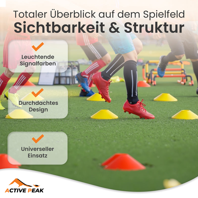 Fußballhütchen Markierungshütchen für Sport 50er Set