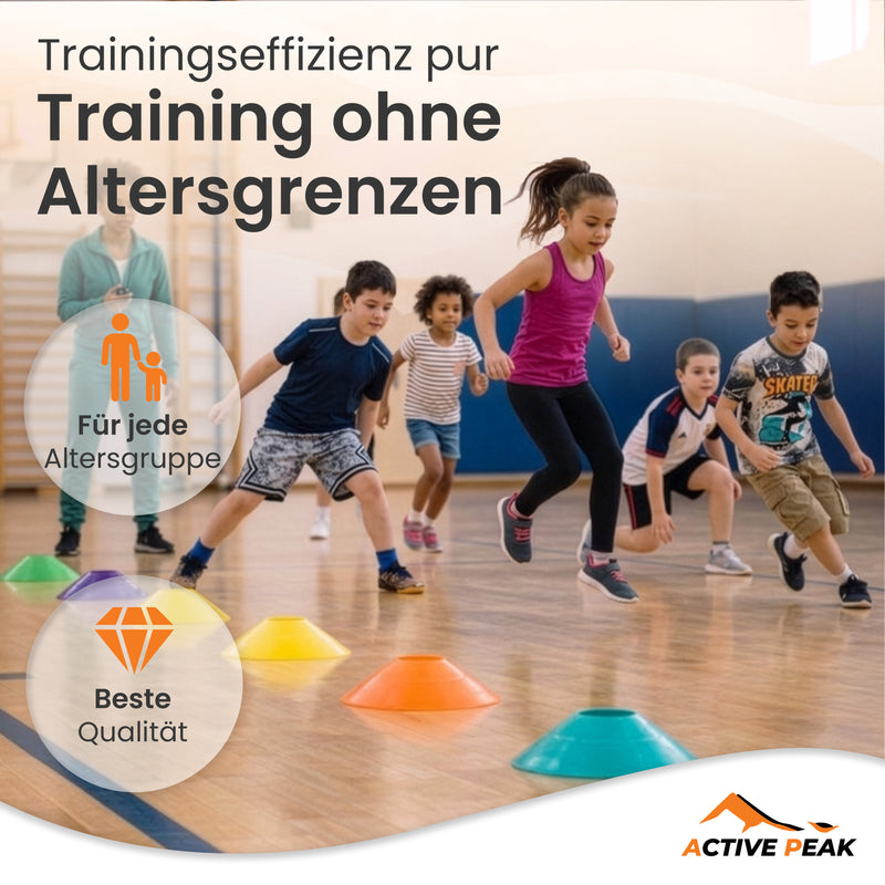 Fußballhütchen Markierungshütchen für Sport 50er Set