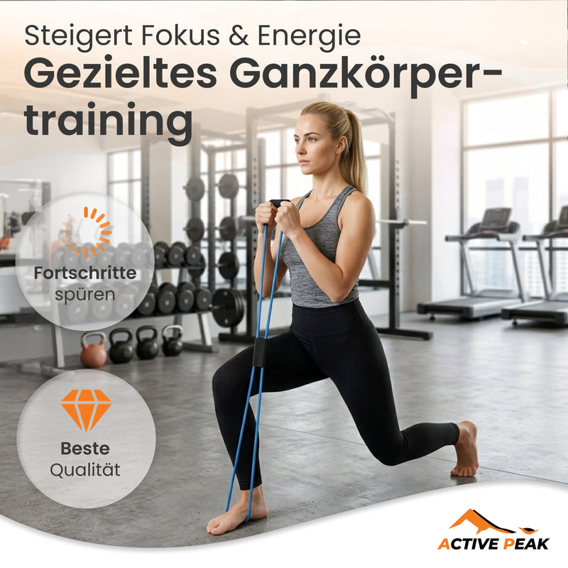 7-in-1 Workout Set mit Bauchroller, Liegestützgriffen, Springseil & Zubehör