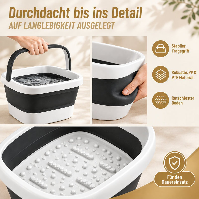 Faltbare Fußbadewanne