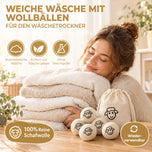 Trocknerbälle aus Schafwolle 6er Set