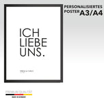 Personalisiertes Liebes-Poster für Paare