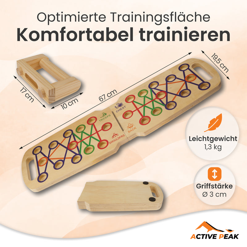 Liegestützbrett aus Holz