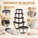 Schüssel Set aus Edelstahl mit Deckel