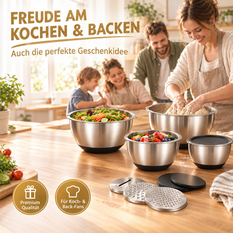 Schüssel Set aus Edelstahl mit Deckel