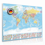 XXL Weltkarte Poster 120x85 cm