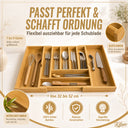 Bambus Besteckeinsatz ausziehbar