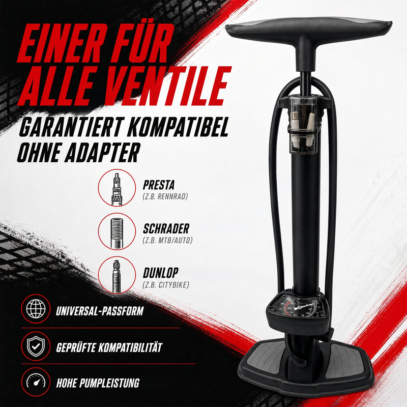 XXL Luftpumpe mit Manometer