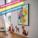 Poster Deutschlandkarte für Kinder