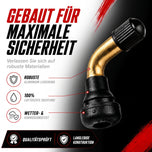 Schrader Winkelventile 90° Winkelventil für Motorrad, Roller & Quad