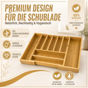 Bambus Besteckeinsatz ausziehbar