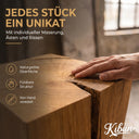 Beistelltisch Baumstamm-Holzwürfel aus massiver Eiche 85 kg - Unikat