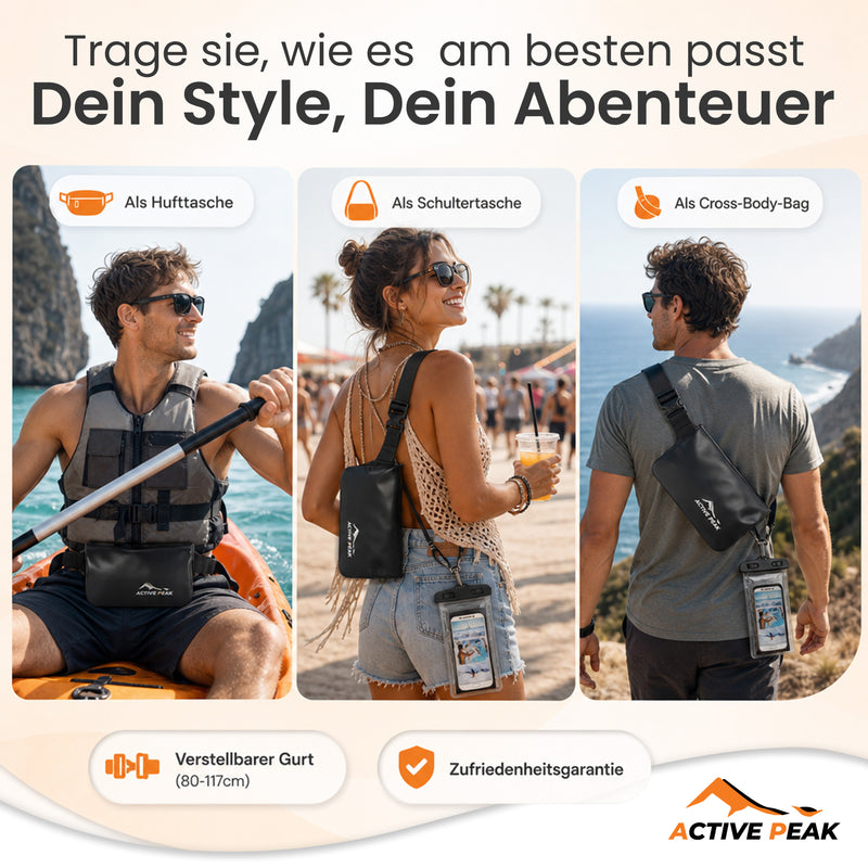 Wasserdichte Bauchtasche mit Handyhülle