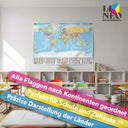 XXL Weltkarte Poster 120x85 cm