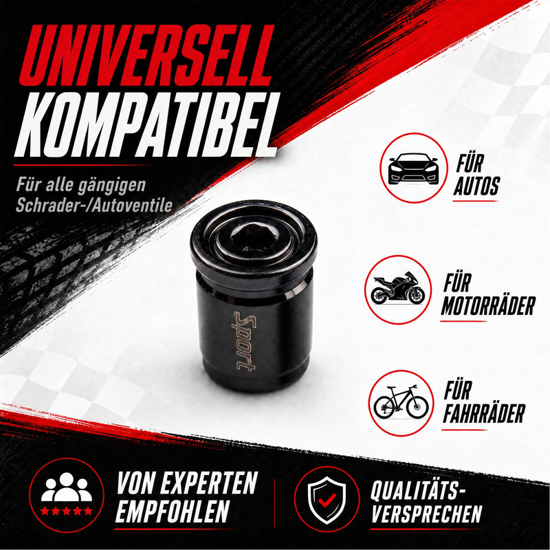 Schrader Ventilkappen NitroCaps mit Diebstahlschutz 4er Set