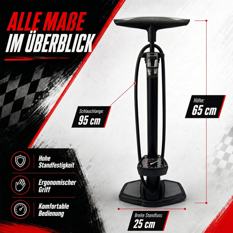 XXL Luftpumpe mit Manometer