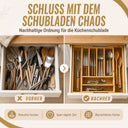 Bambus Besteckeinsatz ausziehbar