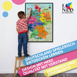 Poster Deutschlandkarte für Kinder