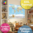 XXL Weltkarte Poster 120x85 cm