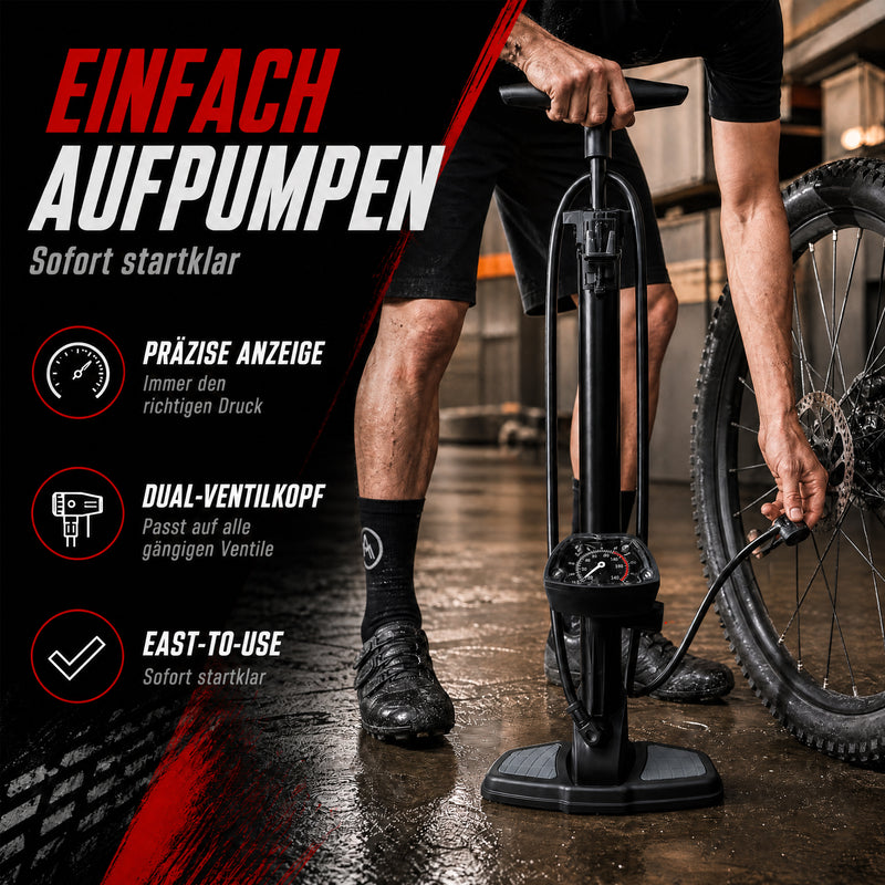 XXL Luftpumpe mit Manometer