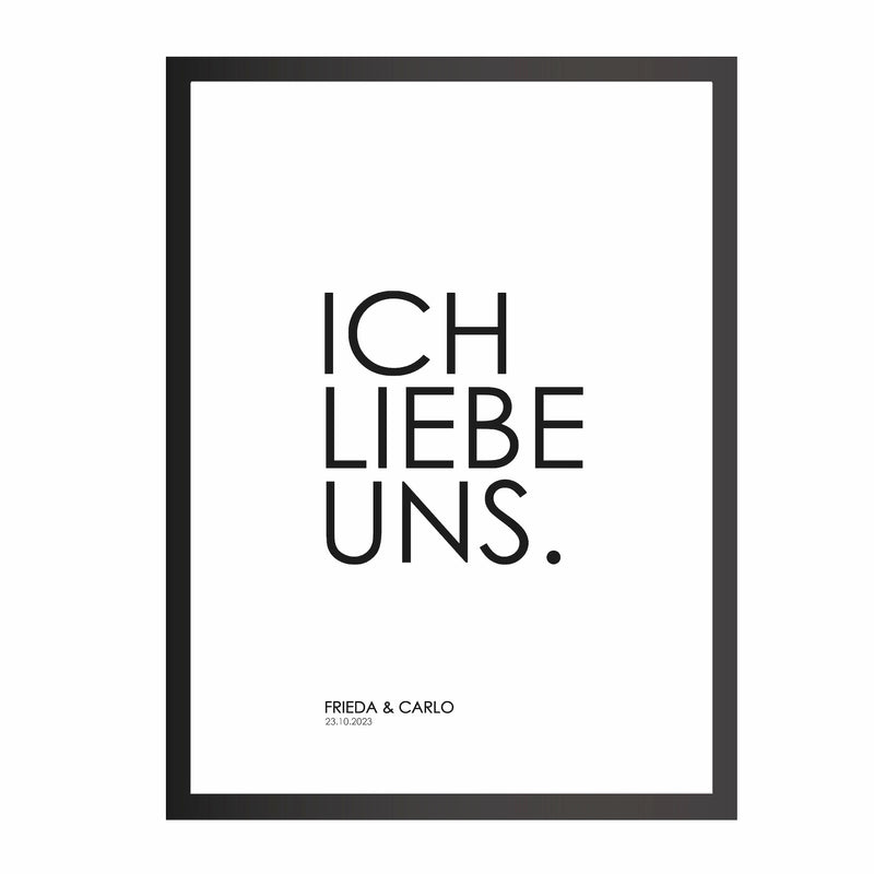 Personalisiertes Liebes-Poster für Paare