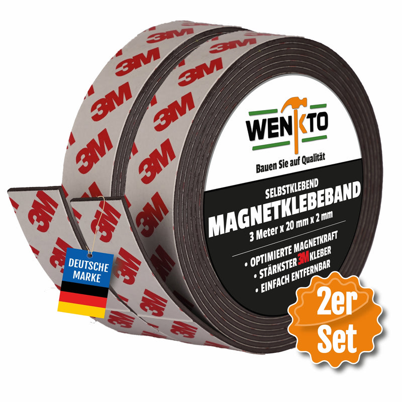 Magnet Klebeband, Länge 3 Meter, Breite 2 cm