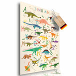 Dino ABC XXL Poster Lernposter Cartoon Größe: 60 x 42 cm