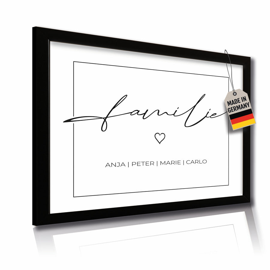 Personalisiertes Poster Familie