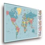 Poster: Weltkarte Politisch; Größe: 100x44 cm