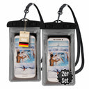 Active Peak 2er Set wasserdichte Smartphonetasche; Schwarz