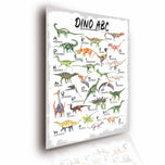 Poster Kinderposter ABC Lernposter Dinosaurier Aquarell Größe: 42 x 60 cm