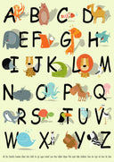 Poster Tier ABC für Kinder Größe: 60 x 42 cm