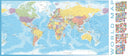 Poster: Weltkarte Politisch Detailiert; Größe: 100x44 cm