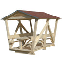 Holz-Pavillon mit Tisch & 2 Sitzbänken 8 Personen